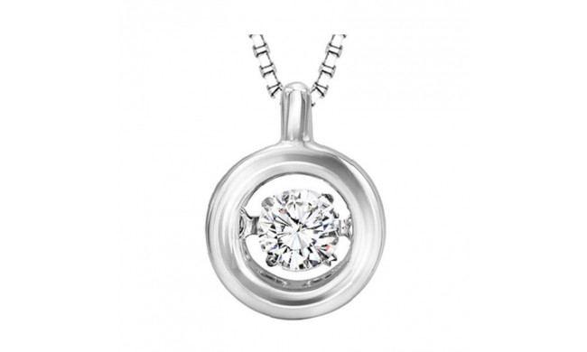 Gems One 14KT White Gold & Diamond Rhythm Of Love Neckwear Pendant  - 1/5 ctw - ROL1048-4WC