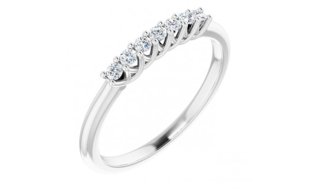 14K White 1/10 CTW Diamond Anniversary Band - 1240326001P