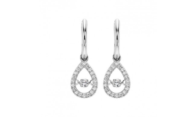 Gems One 14KT White Gold & Diamond Rhythm Of Love Fashion Earrings  - 1/5 ctw - ROL1024-4WC