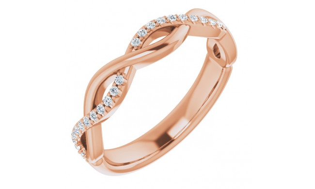 14K Rose 1/8 CTW Diamond Anniversary Band - 122961602P