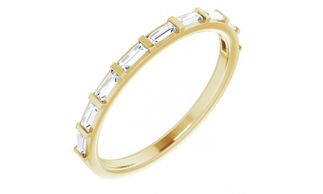 14K Yellow 3/8 CTW Diamond Straight Baguette Anniversary Band - 123178601P