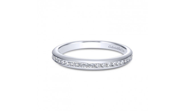 Gabriel & Co. 14k White Gold Contemporary Eternity Wedding Band - WB7473W44JJ