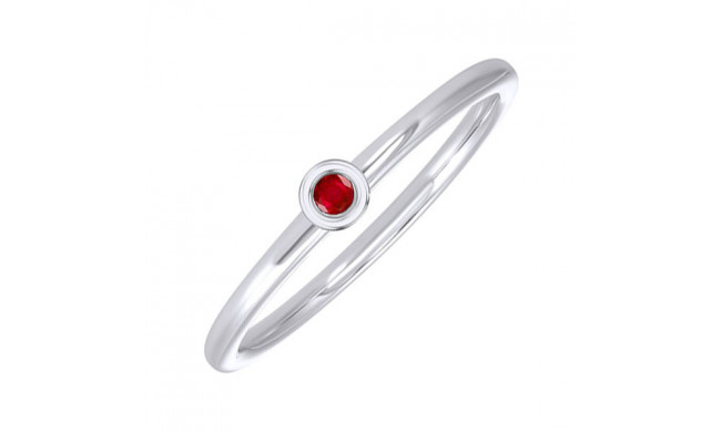 Gems One 10Kt White Gold Ruby (1/20 Ctw) Ring - RG73462-1WNR