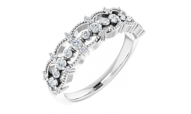 Platinum 1/3 CTW Diamond Stackable Ring - 124012603P