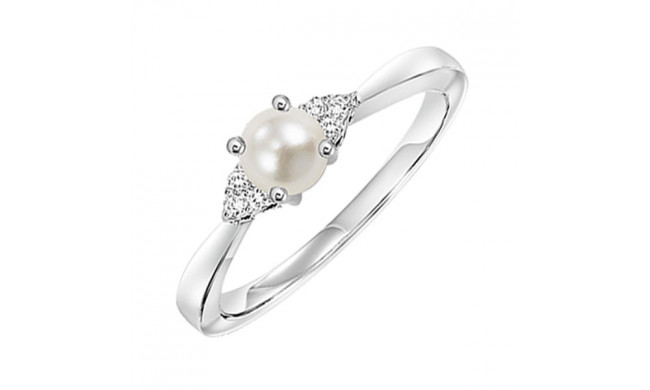 Gems One 10Kt White Gold Diamond (1/20Ctw) & Pearl (7/8 Ctw) Ring - FR4024-1WDP