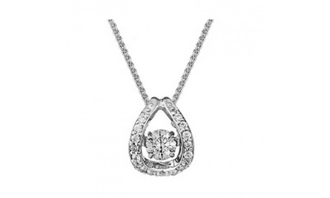 Gems One Silver (SLV 995) Diamond Rhythm Of Love Neckwear Pendant  - 1/4 ctw - ROL1117-SSD