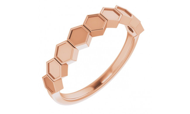 14K Rose Stackable Geometric Ring - 51738103P