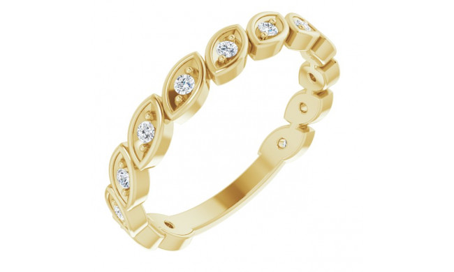 14K Yellow 1/6 CTW Diamond Anniversary Band - 123957601P