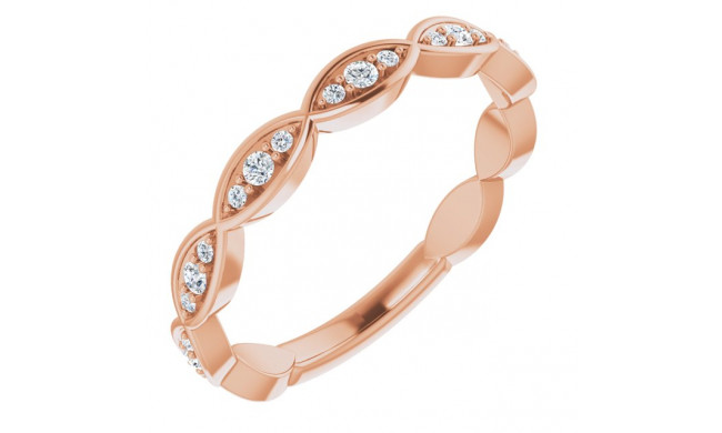 14K Rose 1/5 CTW Diamond Infinity-Inspired Anniversary Band - 123409602P