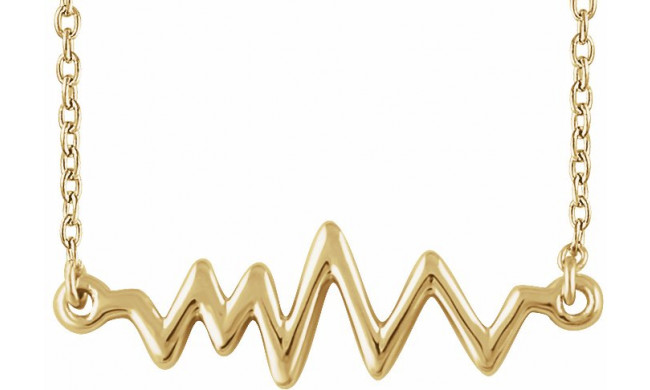 14K Yellow Heartbeat 16-18 Necklace - 65213360000P