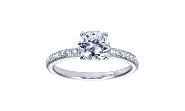 Gabriel & Co. 14k White Gold Contemporary Straight Engagement Ring - ER7537W44JJ