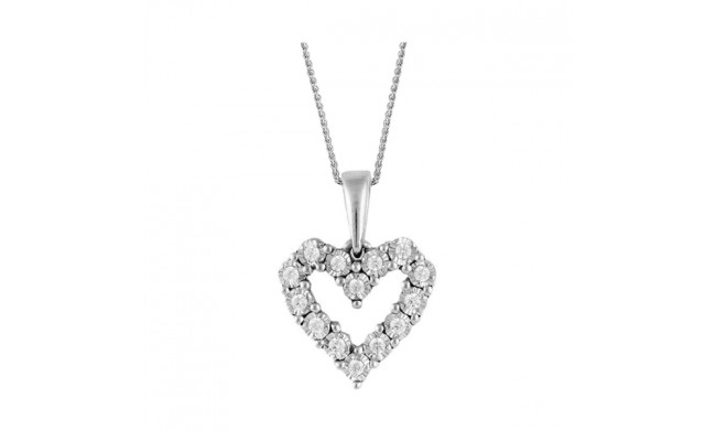 Gems One Silver Diamond (1/10 Ctw) Pendant - PD10596-SSD