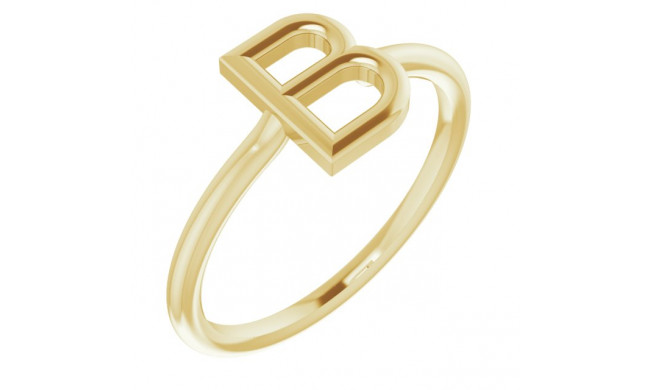 14K Yellow Initial B Ring - 51895108P