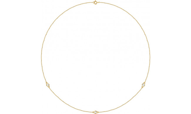 14K Yellow 1/4 CTW Diamond 3-Station 18 Necklace - 6857760007P