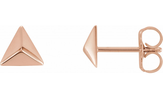 14K Rose Pyramid Earrings - 86536602P