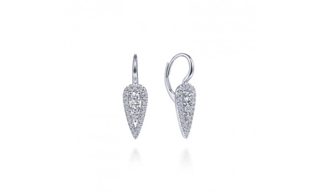Gabriel & Co. 14k White Gold Lusso Diamond Drop Earrings - EG13645W45JJ