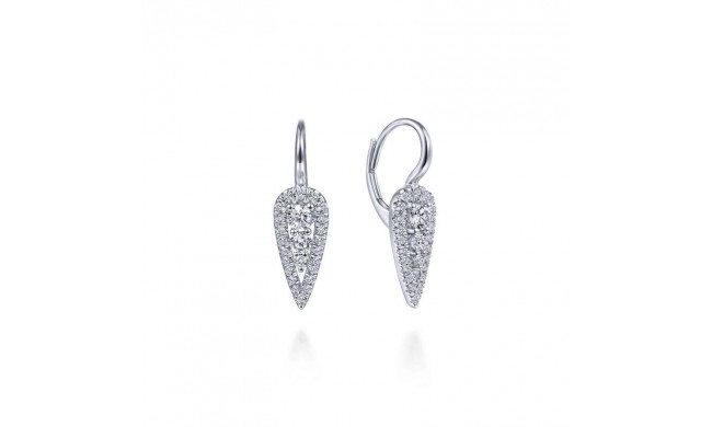 Gabriel & Co. 14k White Gold Lusso Diamond Drop Earrings - EG13645W45JJ