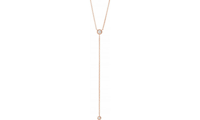 14K Rose 1/5 CTW Diamond Y 15-17 Necklace - 65346560002P