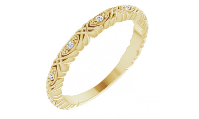 14K Yellow .05 CTW Diamond Anniversary Band - 123190601P