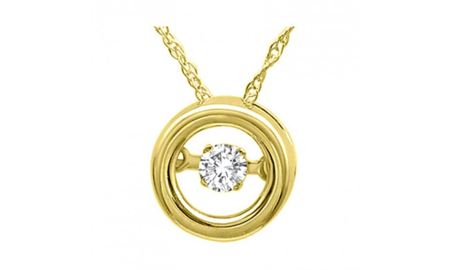 Gems One 14KT Yellow Gold & Diamond Rhythm Of Love Neckwear Pendant  - 1/10 ctw - ROL1129-4YC