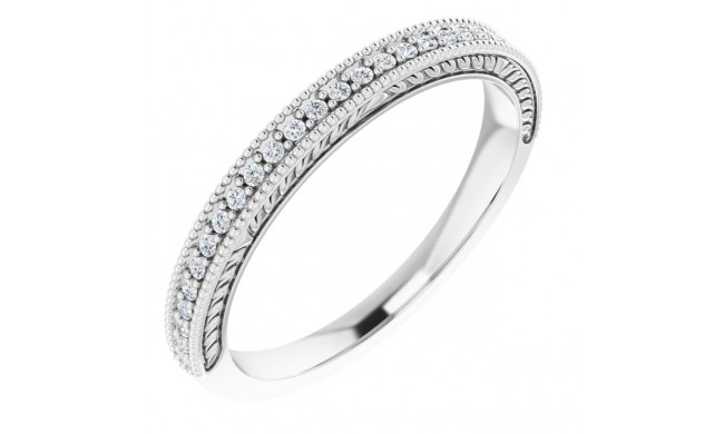 14K White 1/10 CTW Diamond Anniversary Band - 123027600P