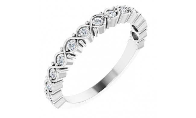 14K White 1/6 TW Diamond Anniversary Band - 123659604P