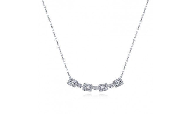 Gabriel & Co. 14k White Gold Lusso Diamond Necklace - NK6071W44JJ
