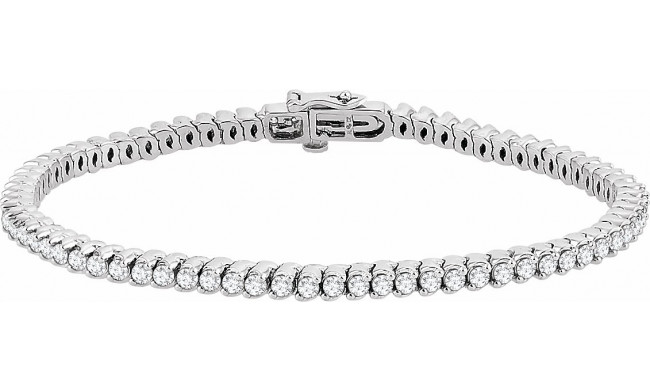 14K White 2 3/4 CTW Diamond 7 Line Bracelet - 65269260000P