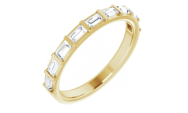 14K Yellow 5/8 CTW Diamond Straight Baguette Anniversary Band - 123178605P