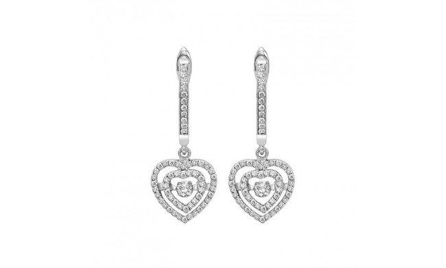 Gems One 14KT White Gold & Diamond Rhythm Of Love Fashion Earrings   - 1/2 ctw - ROL2018-4WCBK
