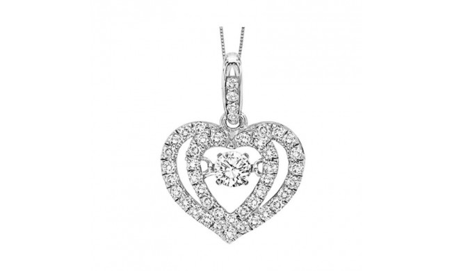 Gems One 10KT White Gold & Diamond Rhythm Of Love Neckwear Pendant   - 1/3 ctw - ROL1036-1WC