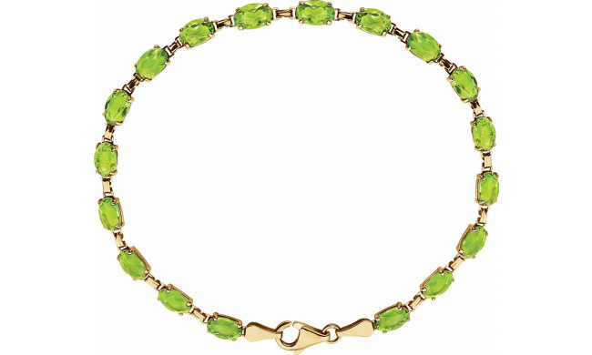 14K Yellow Peridot 7.25 Bracelet - 65153960001P