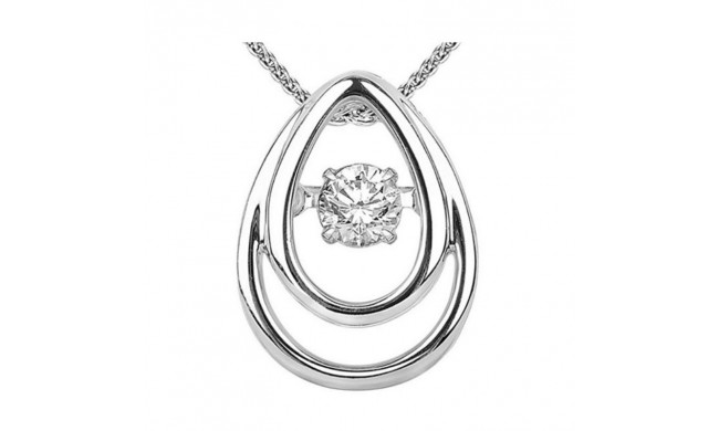 Gems One 14KT White Gold & Diamond Rhythm Of Love Neckwear Pendant  - 1/8 ctw - ROL1050-4WC