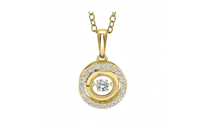 Gems One 14KT Yellow Gold & Diamond Rhythm Of Love Neckwear Pendant  - 1/6 ctw - ROL1194-4YC