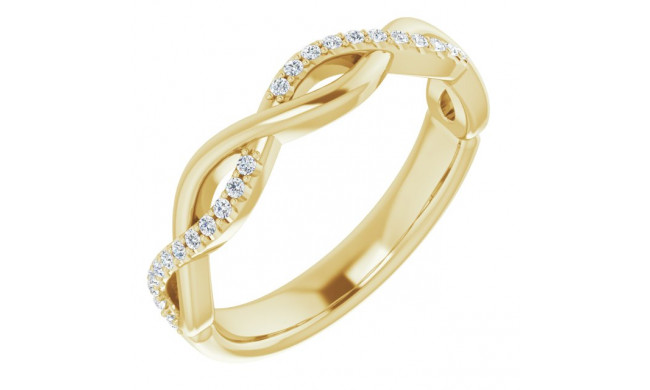 14K Yellow 1/8 CTW Diamond Anniversary Band - 122961601P