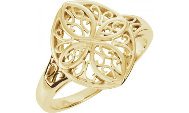 14K Yellow Filigree Ring - 546530839P