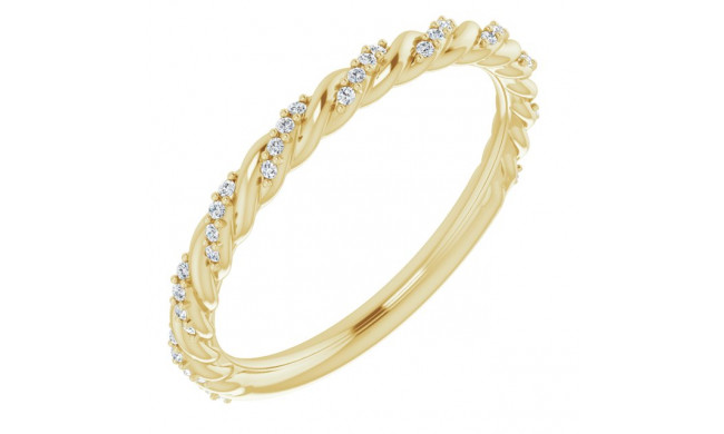 14K Yellow 1/8 CTW Diamond Pavu00e9 Twisted Anniversary Band - 1226806001P