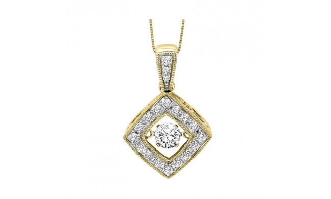 Gems One 14KT Yellow Gold & Diamond Rhythm Of Love Neckwear Pendant  - 1/3 ctw - ROL1083-4YC