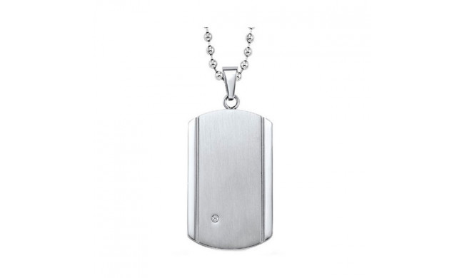 Gems One Steel Diamond Pendant - PD10061-STL