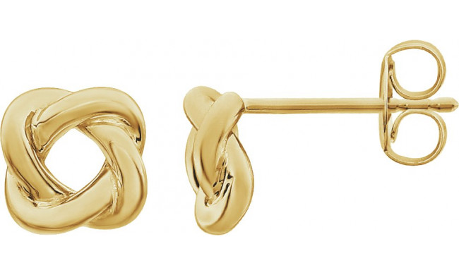 14K Yellow 7x7 mm Knot Earrings - 861701001P
