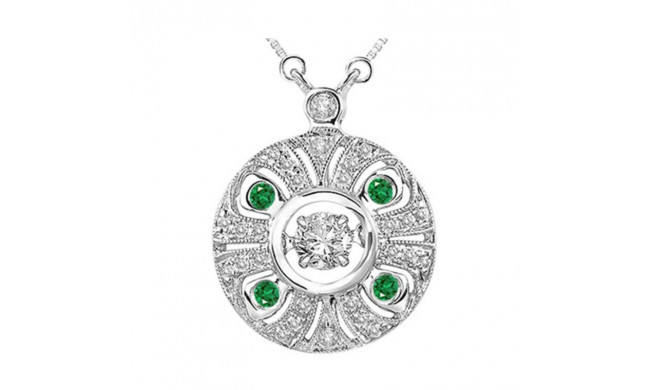 Gems One 14KT White Gold & Diamond Rhythm Of Love Neckwear Pendant   - 1/4 ctw - ROL1066-4WCE