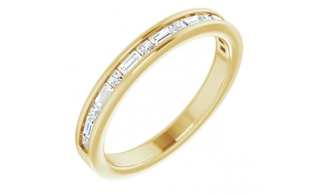 14K Yellow 3/8 CTW Diamond Channel-Set Anniversary Band - 123176601P