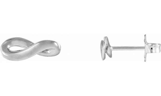 14K White Infinity-Inspired Earrings - 86700600P