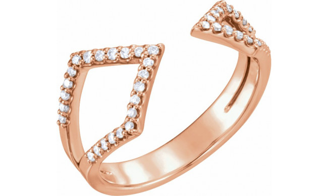 14K Rose 1/5 CTW Diamond Geometric Ring - 123009602P