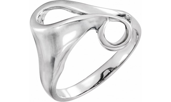 14K White Freeform Ring - 528219979P