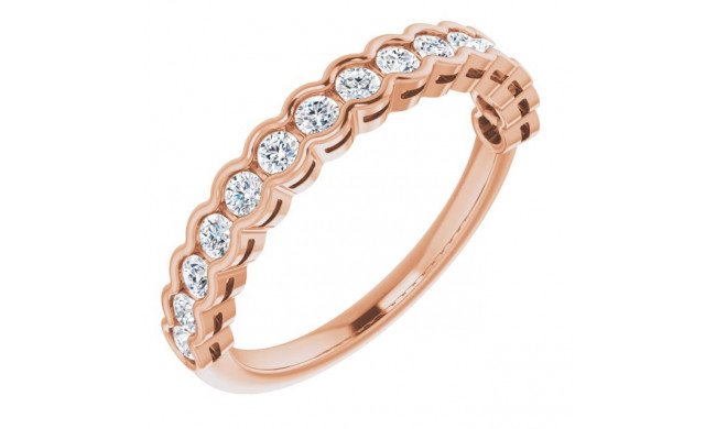 14K Rose 1/2 CTW Diamond Anniversary Band - 1235966032P