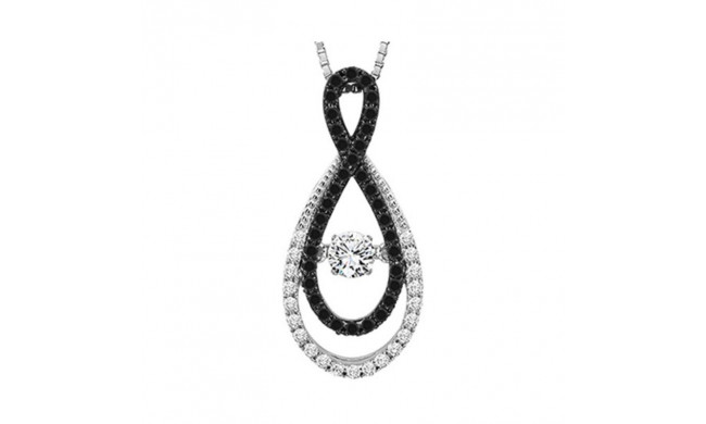 Gems One 14KT White Gold & Diamonds Stunning Neckwear Pendant - 5/8 ctw - ROL1011-4WCBK