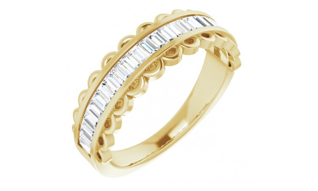 14K Yellow 5/8 CTW Diamond Channel-Set Anniversary Band - 123694601P