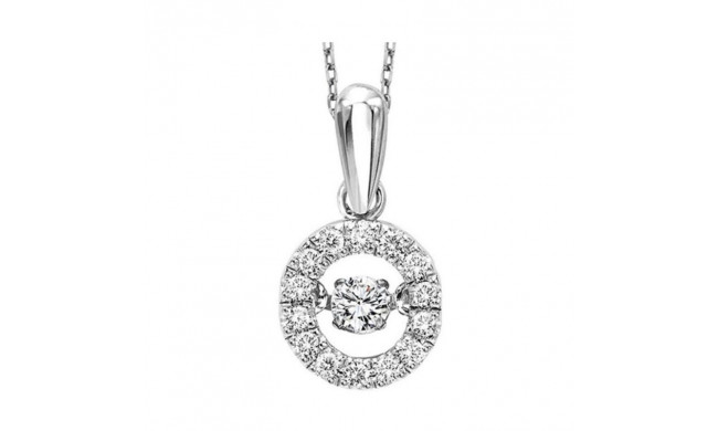 Gems One 10KT White Gold & Diamond Rhythm Of Love Neckwear Pendant  - 1/8 ctw - ROL1025-1WCPK