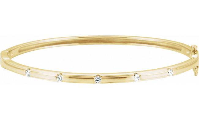 14K Yellow 1/4 CTW Diamond Bangle Bracelet - 65101101P